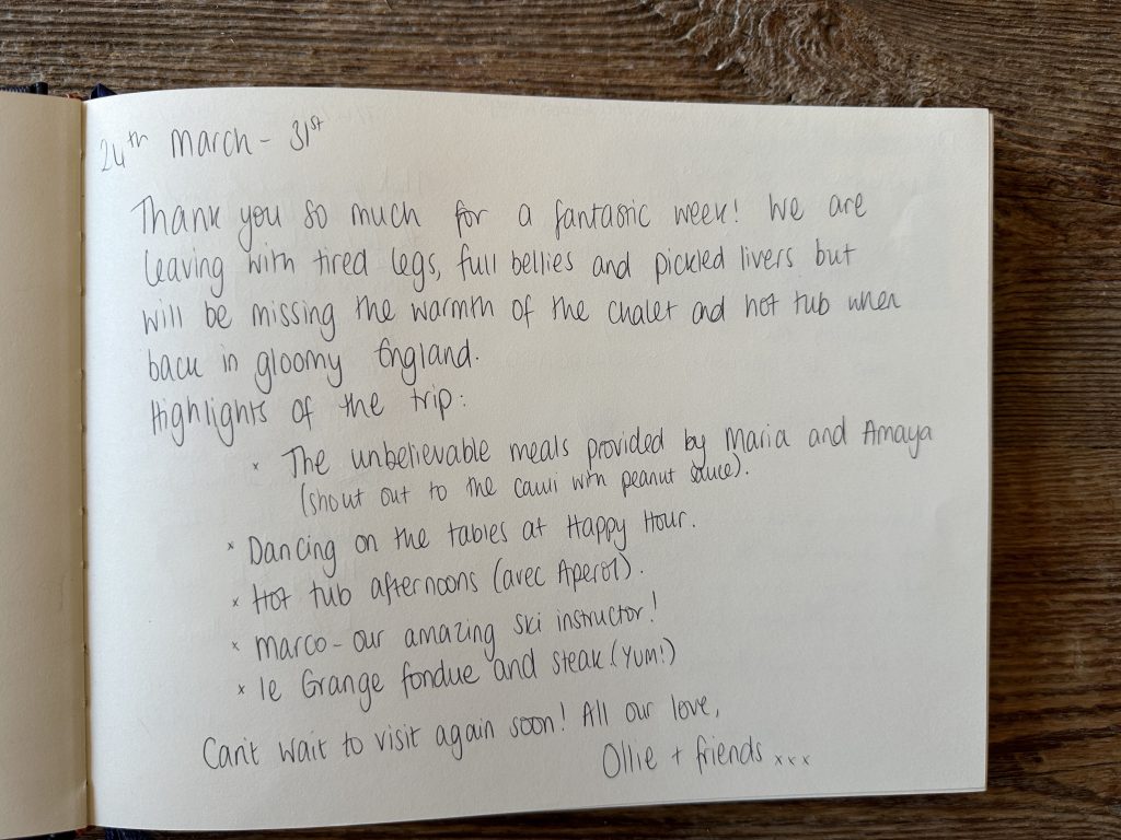 guest book guest review northstar chalets catered chalet holiday morzine