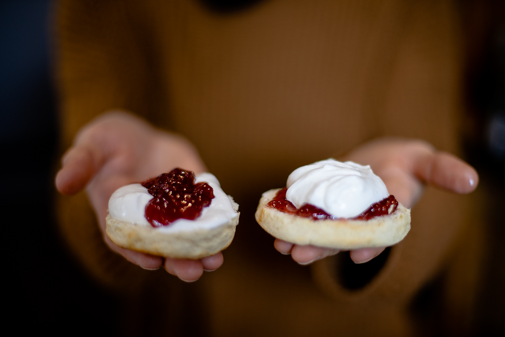 scones with jam and cream for afternoon tea catered chalets morzine