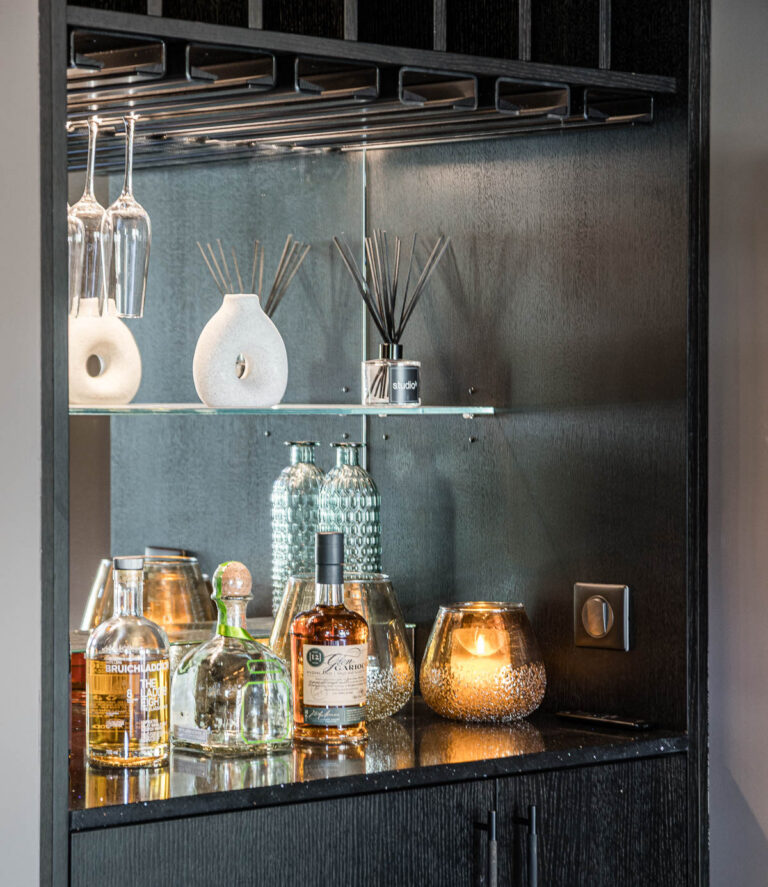luxury bar cabinet in chalet coffy