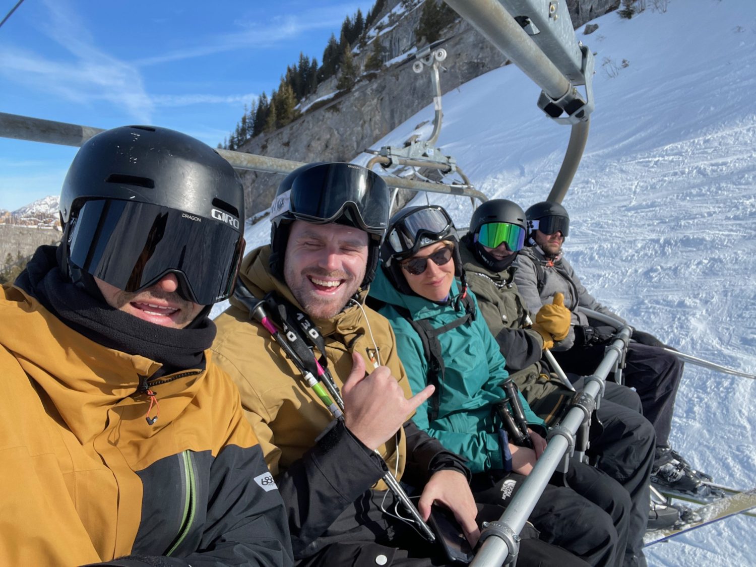 Northstar team on a morzine ski lift on opening season 25/26 winter